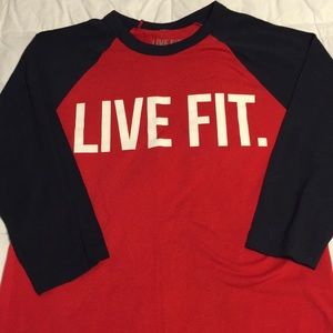 Live Fit Navy/Red Raglan
